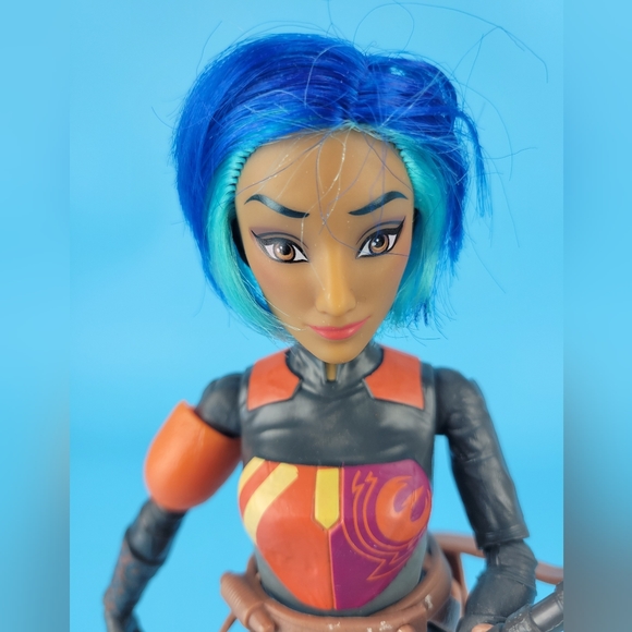 LFL Hasbro Star Wars Girl Doll 11" Swivel Waist Blue Hair VG - Picture 4 of 10
